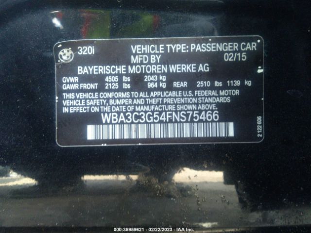 WBA3C3G54FNS75466 BMW 3 Series 320i Xdrive