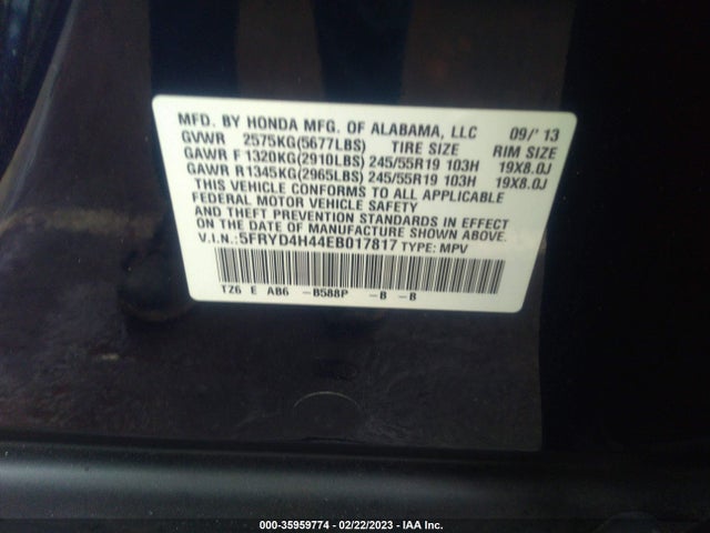 Acura Mdx Tech Pkg 2014 5FRYD4H44EB017817 Image 9