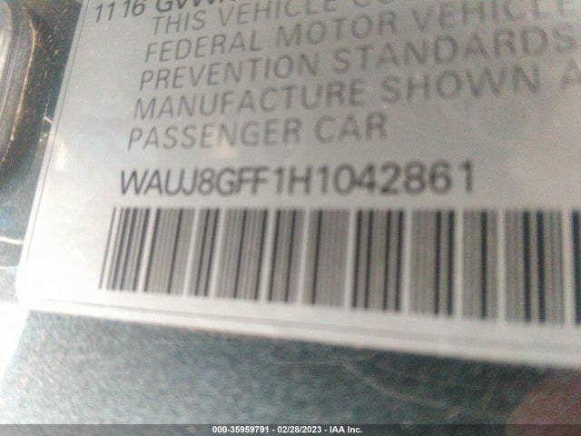 Audi A3 Sedan Premium Plus 2017 WAUJ8GFF1H1042861 Image 10