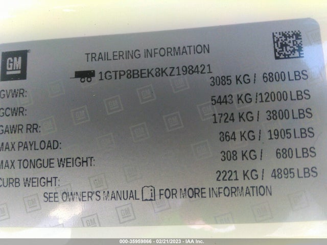 GMC SIERRA 1500 2019 1GTP8BEK8KZ198421 Image 10