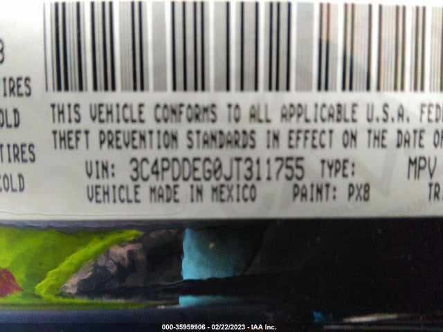 Dodge JOURNEY GT 2018 3C4PDDEG0JT311755 Image 9