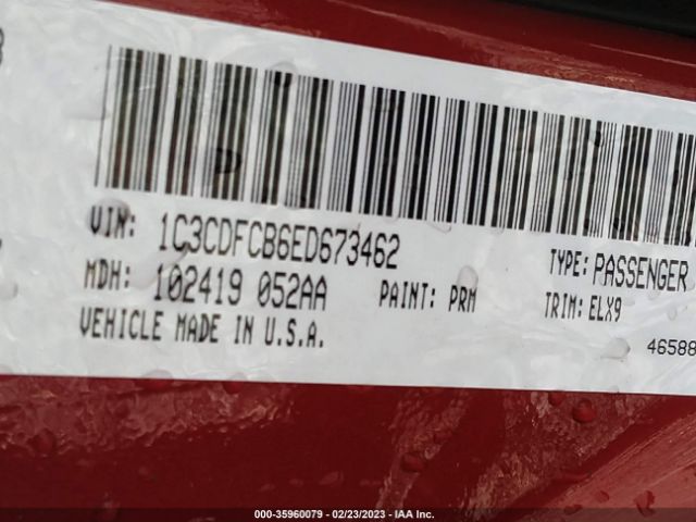 1C3CDFCB6ED673462 Dodge Dart Limited