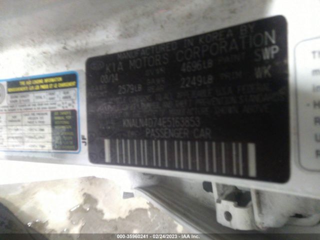 KNALN4D74E5163853 KIA Cadenza Limited