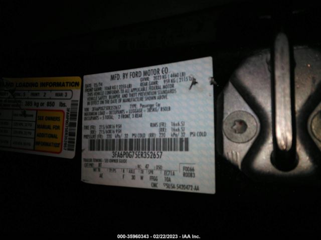 3FA6P0G75ER352657 Ford FUSION S