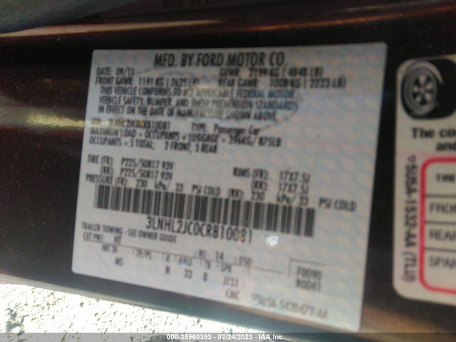 Lincoln MKZ 2012 3LNHL2JC0CR810081 Image 11