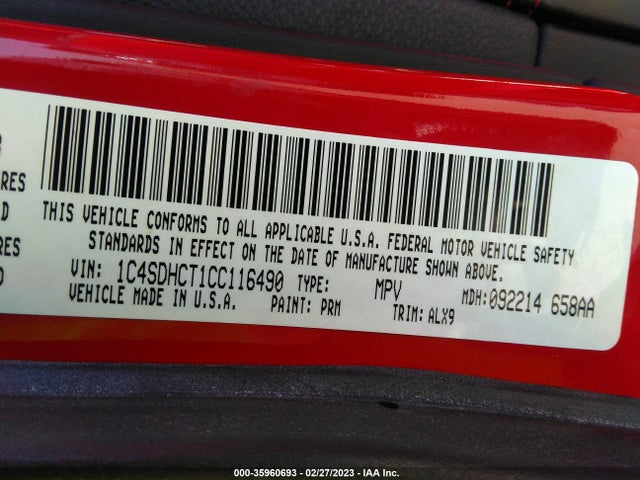 Dodge Durango R/t 2012 1C4SDHCT1CC116490 Image 9
