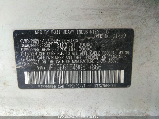 JF1GE61649G517866 Subaru Impreza Sedan I