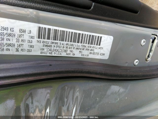 1C4RJEAGXLC317087 Jeep Grand Cherokee Altitude
