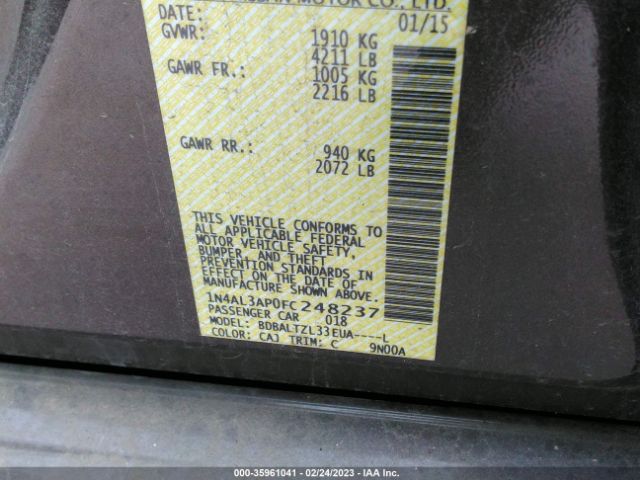1N4AL3AP0FC248237 Nissan Altima 2.5 Sl