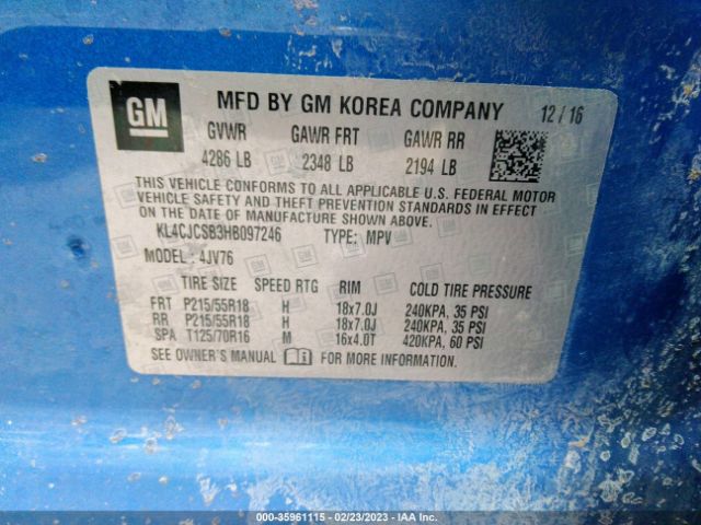 KL4CJCSB3HB097246 Buick Encore Essence