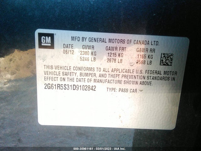 Cadillac XTS LUXURY 2013 2G61R5S31D9102842 Image 10