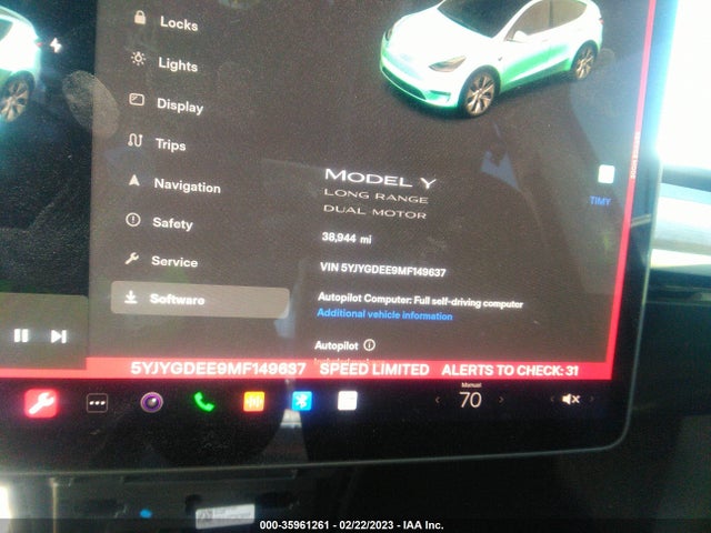5YJYGDEE9MF149637 Tesla Model Y Long Range
