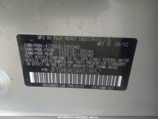 JF1GH6A69AH828652 Subaru Impreza Wagon I