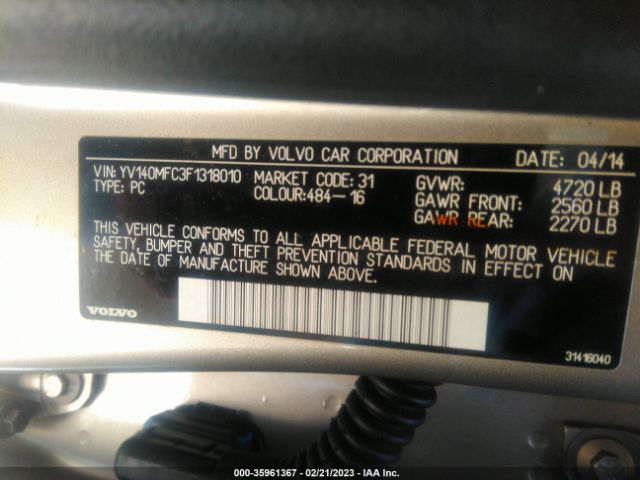 YV140MFC3F1318010 Volvo S60 T5 Drive-e Premier Plus
