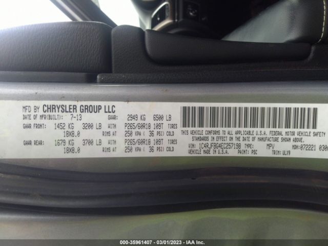 1C4RJFBG4EC257198 Jeep Grand Cherokee Limited