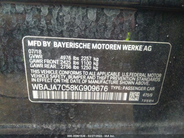 WBAJA7C58KG909676 BMW 5 Series 530i Xdrive