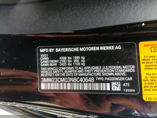 BMW 2 Series 230i 2022 3MW23CM03N8C40648 Image 9