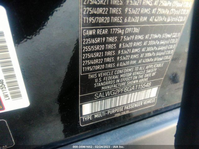 SALWG2PF6GA115548 Land Rover Range Rover Sport V6 Se