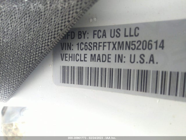2021 RAM 1500 BIG HORN VIN: 1C6SRFFTXMN520614
