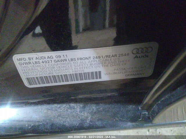 WAUBFAFL8CN008947 Audi A4 2.0t Premium