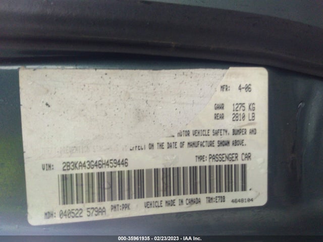 Dodge Charger 2006 2B3KA43G46H459446 Image 10