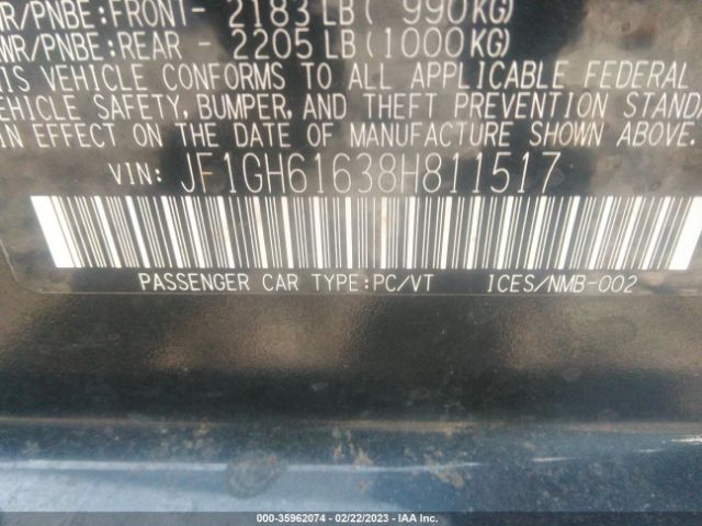 JF1GH61638H811517 Subaru Impreza