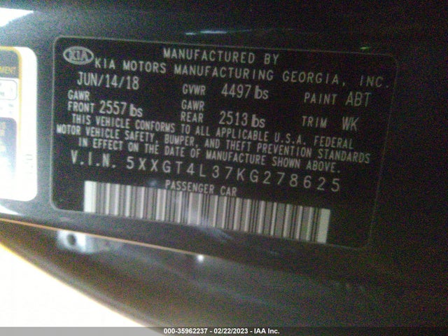 KIA Optima Lx 2019 5XXGT4L37KG278625 Image 9
