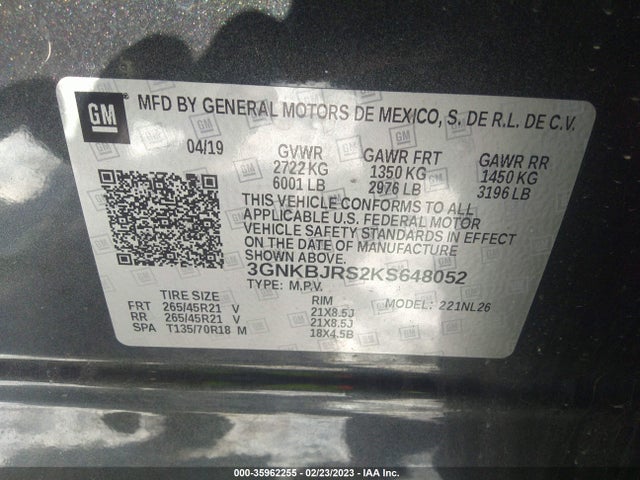 Chevrolet BLAZER RS 2019 3GNKBJRS2KS648052 Image 10