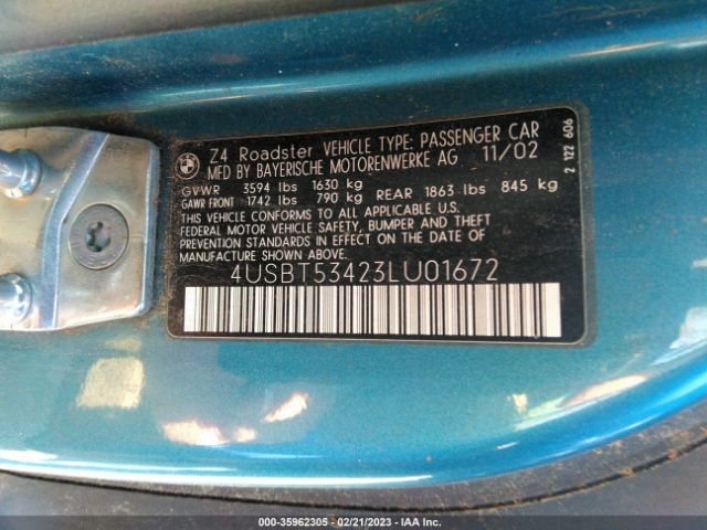 4USBT53423LU01672 BMW Z4