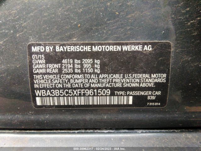 WBA3B5C5XFF961509 BMW 3 Series 328i Xdrive