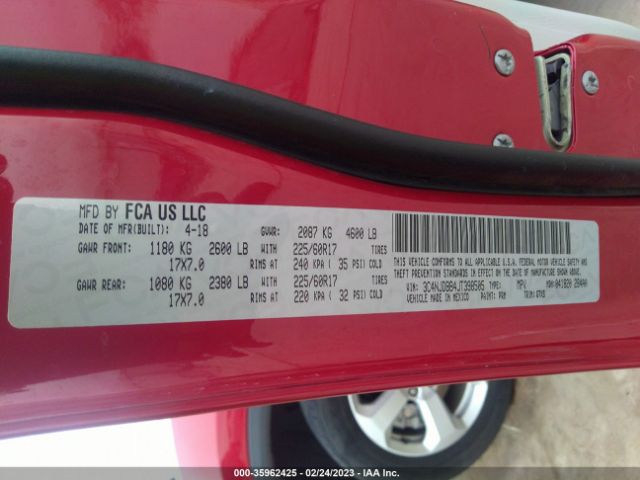 3C4NJDBB4JT398505 Jeep Compass Latitude