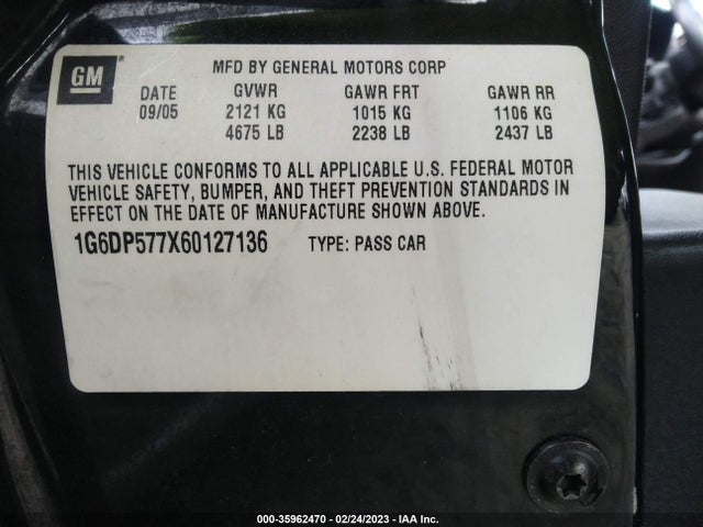 Cadillac CTS 2006 1G6DP577X60127136 Image 10