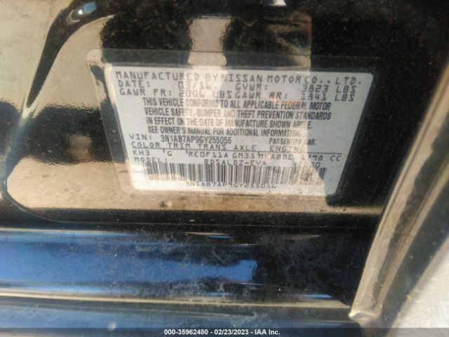 3N1AB7AP9GY255056 Nissan SENTRA SV