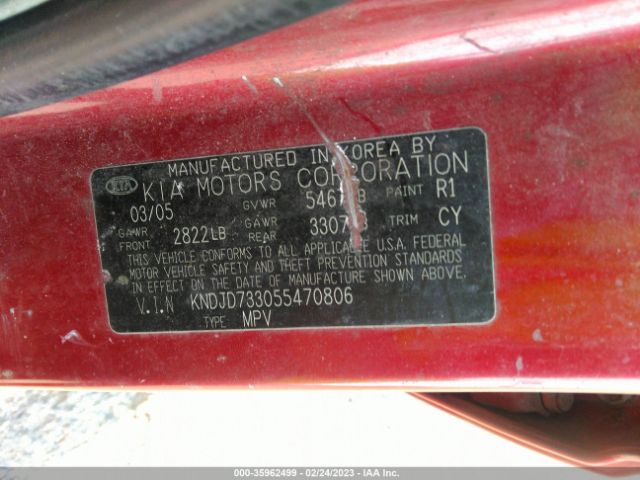 KNDJD733055470806 KIA Sorento Lx/ex