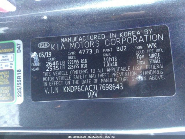 KNDP6CAC7L7698643 KIA SPORTAGE S