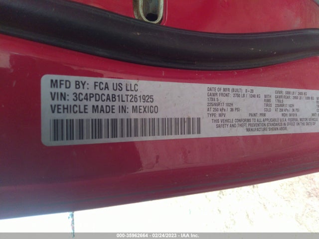 Dodge Journey Se Value 2020 3C4PDCAB1LT261925 Image 9