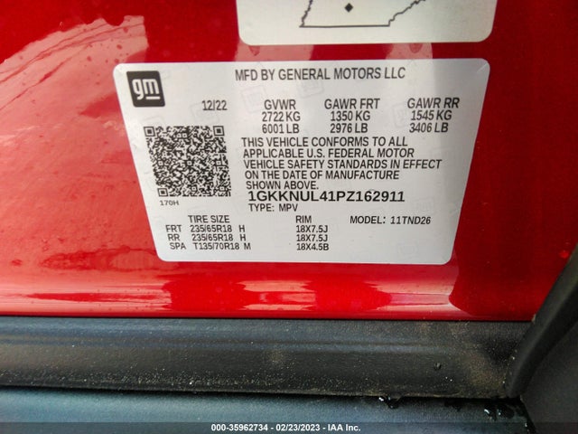 2023 GMC Acadia, VIN: 1GKKNUL41PZ162911