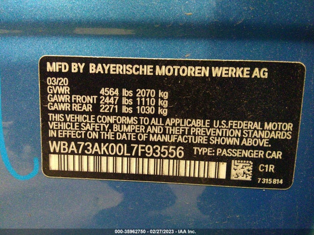 BMW 2 Series 228i Xdrive 2020 аукцион фото