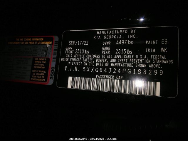5XXG64J24PG183299 KIA K5 Gt-line