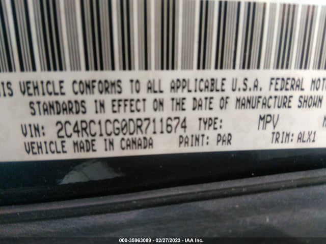 2C4RC1CG0DR711674 Chrysler Town & Country Touring-l