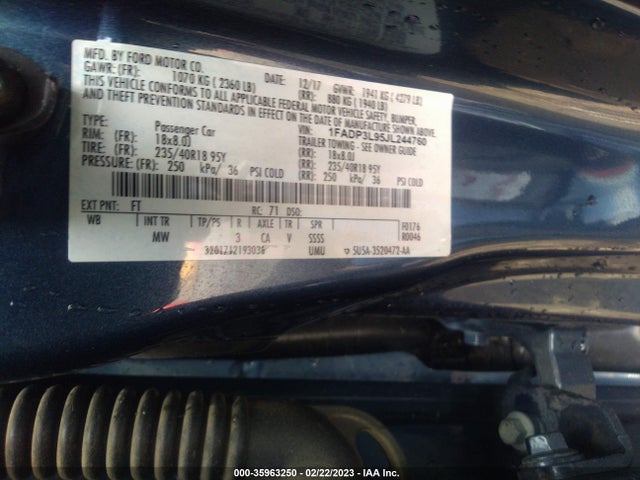 2018 Ford Focus, VIN: 1FADP3L95JL244760