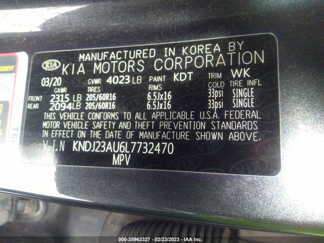 KIA SOUL LX 2020 KNDJ23AU6L7732470 Image 10