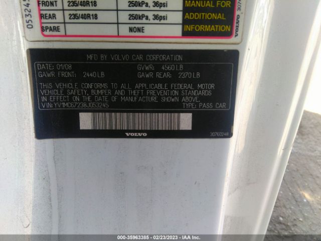 YV1MC67238J053245 Volvo C70