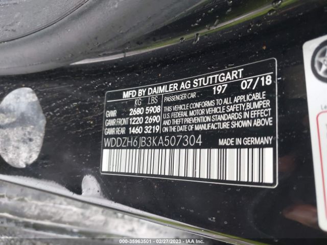 WDDZH6JB3KA507304 Mercedes-Benz E 450 4matic