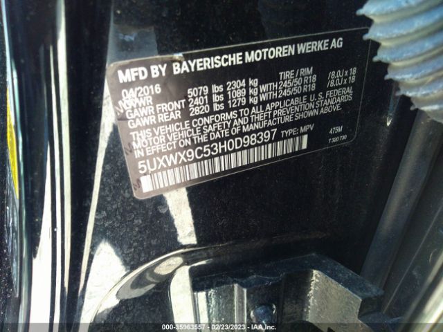 5UXWX9C53H0D98397 BMW X3 Xdrive28i