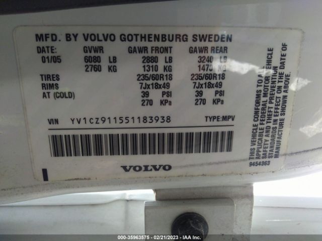 YV1CZ911551183938 Volvo XC90