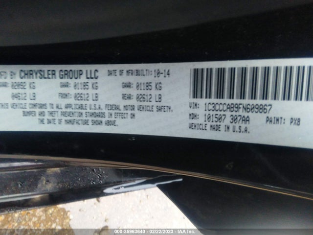 Chrysler 200 Limited 2015 1C3CCCAB9FN609867 Image 9