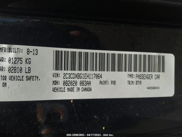 Dodge Charger Se 2014 2C3CDXBG1EH117064 Image 9