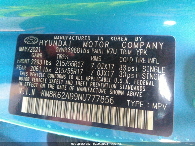 Hyundai Kona Sel 2022 KM8K62AB9NU777856 Image 10