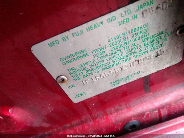 JF1SG656X3H709616 Subaru Forester Xs